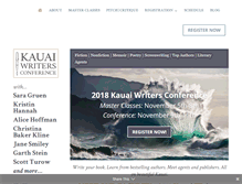 Tablet Screenshot of kauaiwritersconference.com